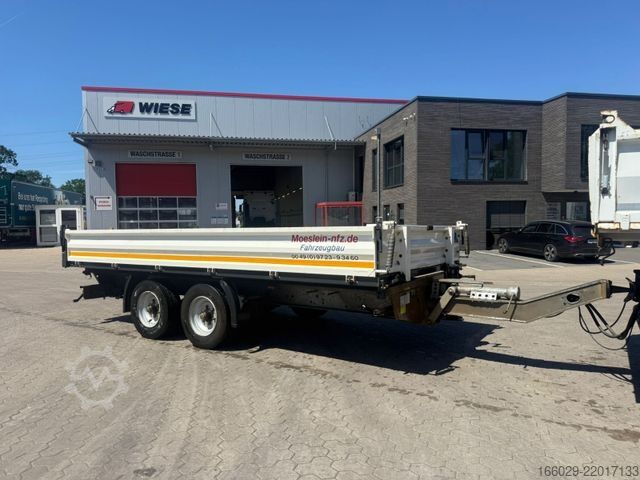 Three-sided tipper truck IVECO 140E250 Kipper mit HIAB Kran inklusive Anhänger