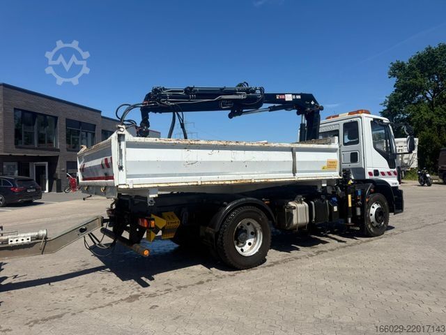 Tipper truck IVECO 140E250 Kipper mit HIAB Kran inklusive Anhänger