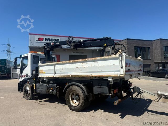 Tipper truck IVECO 140E250 Kipper mit HIAB Kran inklusive Anhänger