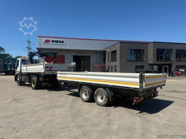 Tipper truck IVECO 140E250 Kipper mit HIAB Kran inklusive Anhänger