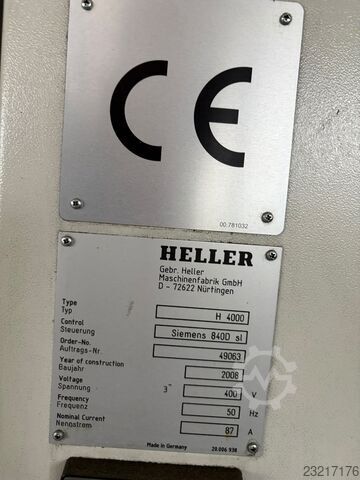 Horizontal machining center Heller H 4000