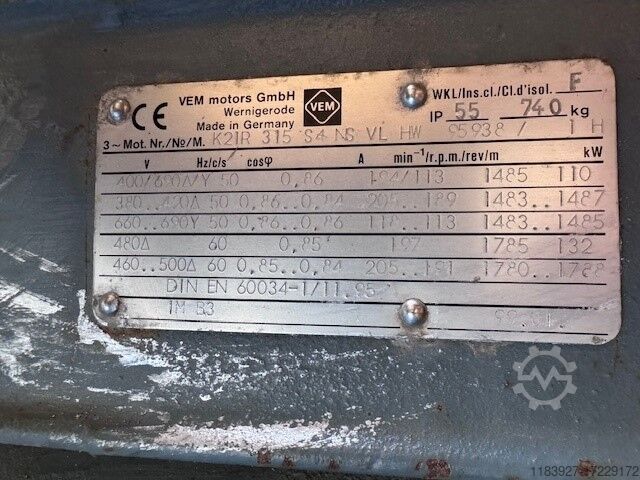 Refrigerant compressor Sabroe TSMC 16-100