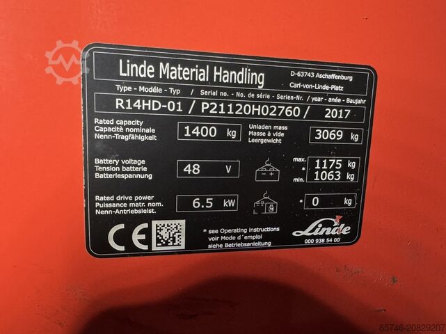 R 14 HD * Triplex FFL !! Camera!! LINDE R 14 HD  * Triplex FFL !! Camera !!