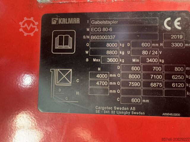 ECG 80/6 * Triplex FFL * DEMO !!! KALMAR ECG 80 / 6 * Triplex FFL * DEMO !!!