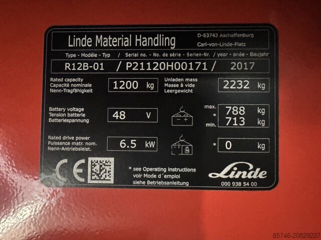 R 12 B * Triplex FFL !! LINDE R 12 B * Triplex FFL !!