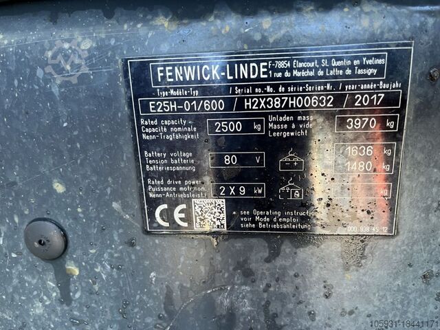 Electric 4-wheel forklift Linde E25H-01/600