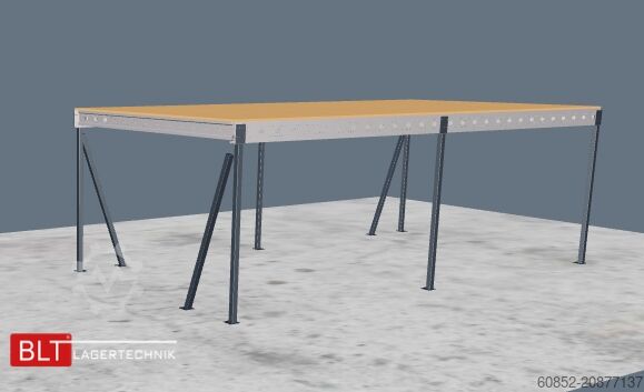 Storage platform 5x10m Lagerbühne , Belastung : 500kg/qm Unterkante: 3m ,ca. 50qm , Systembühne
