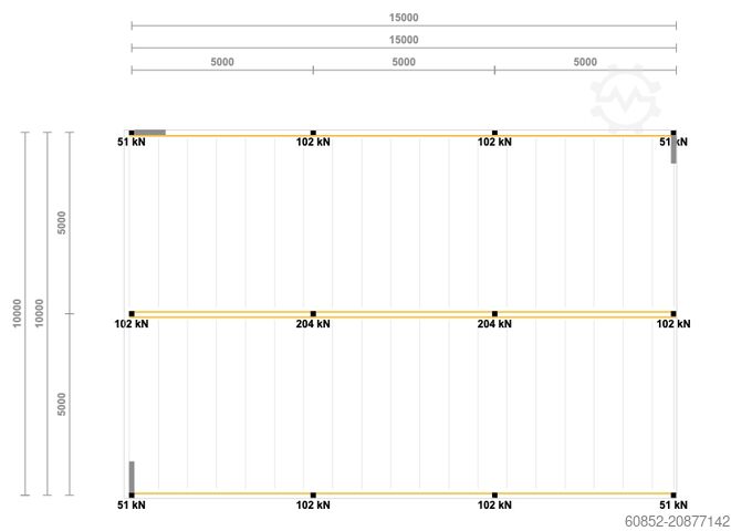 Storage platform 10x15m Lagerbühne , Belastung : 500kg/qm Unterkante: 2,5m ,ca. 150qm Systembühne