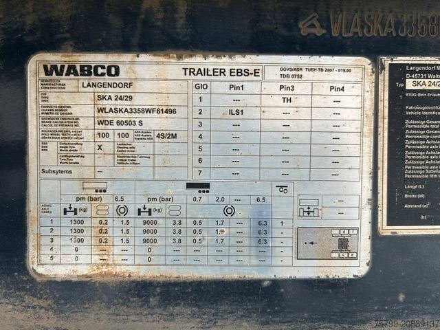 Tipper semitrailer LANGENDORF ALU Kipp-Auflieger mit 3 Achsen ca. 28m³