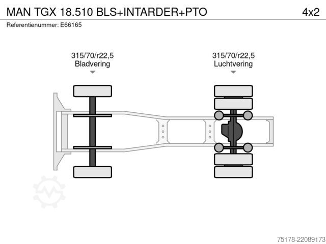 Standard tractor MAN TGX 18.510 BLS - INTARDER