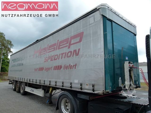 Open semitrailer with tarp FLIEGL SDS 390, BPW-Scheibenbremse, Liftachse, Coil, DE