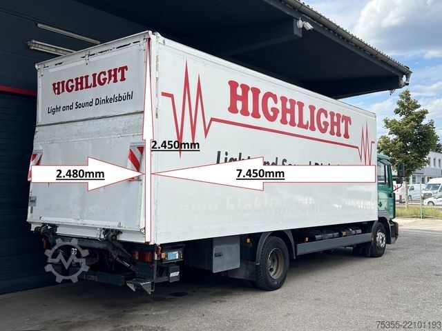 Box truck MAN ME 14.280 Klima Kamera Tempomat AHK 7,45m LBW