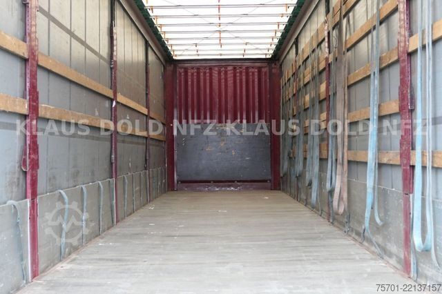 Open semitrailer with tarp KRONE SD Pritsche Plane XL MegaLiner Edscha Bordwände
