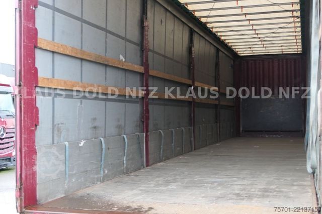 Open semitrailer with tarp KRONE SD Pritsche Plane XL MegaLiner Edscha Bordwände