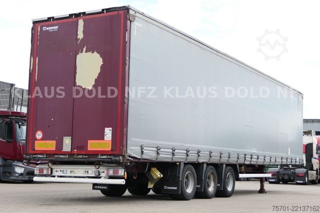 Open semitrailer with tarp KRONE SD Pritsche Plane XL MegaLiner Edscha Bordwände