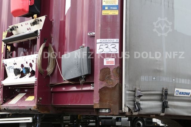 Open semitrailer with tarp KRONE SD Pritsche Plane XL MegaLiner Edscha Bordwände