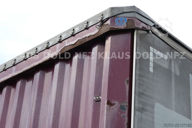 Open semitrailer with tarp KRONE SD Pritsche Plane XL MegaLiner Edscha Bordwände