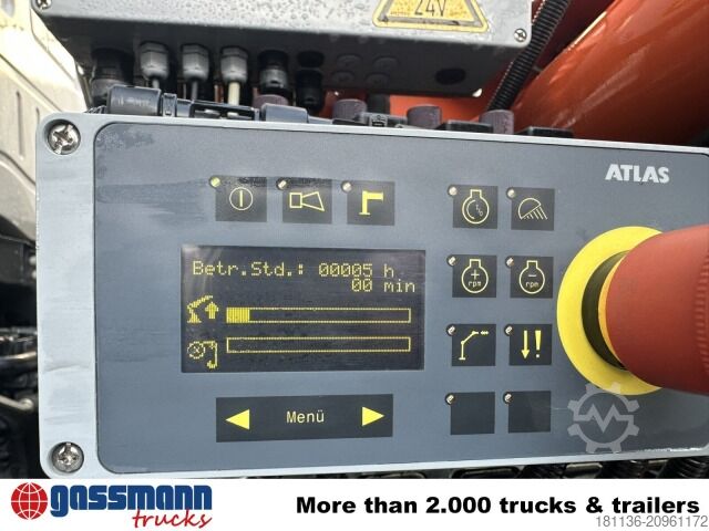 Tipper truck Iveco X-Way AD300X46Z 6x4 mit Kran Atlas AK 206.4E-A2,