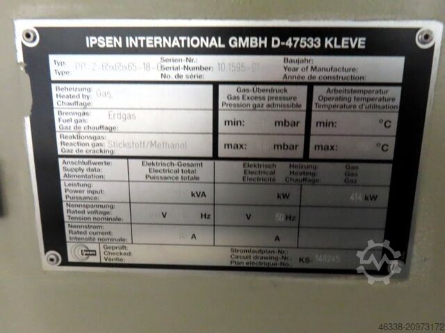 Continuous push-through furnace system Ipsen International GmbH PP-2-65x65x65-18-G