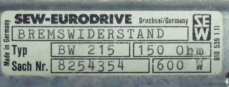 Bremswiderstand SEW-EURODRIVE BW 215 BW 215 825435
