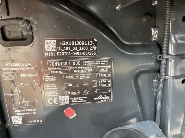 Elektro 3 Rad-Stapler Linde E16H-02