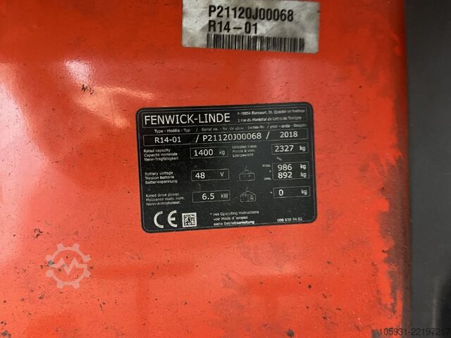 Schubmaststapler Linde R14-01