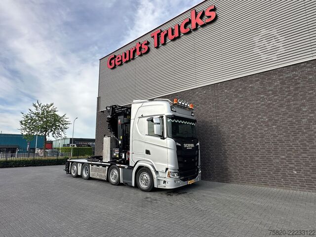 Crane truck Scania S500 8X2 TREKKER BAKWAGEN +HIAB 858E-8+JIB 150X...