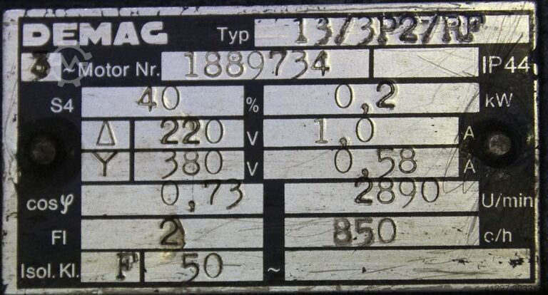 Reibradantrieb DEMAG** 13/3P2/RF