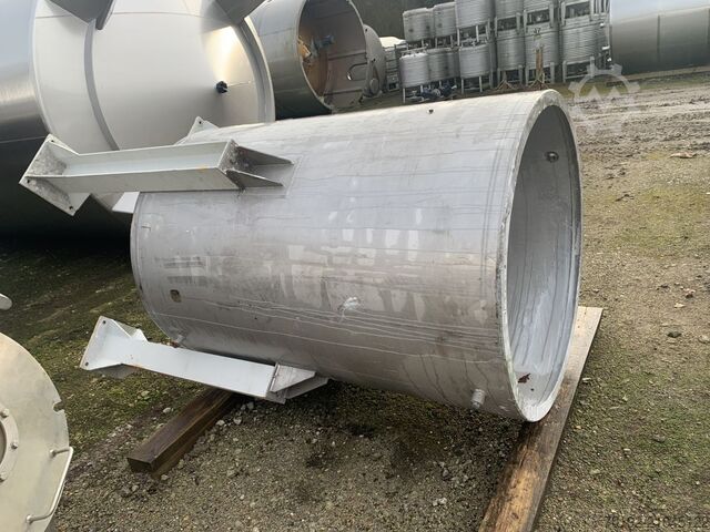 2000 liter open storage tank made of V2A stainless steel  S17007