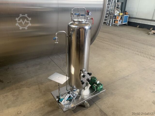 100 Liter mobiler Druckbehälter aus V2A  S16940