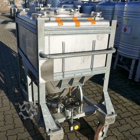 670 Liter fahrbarer Konuscontainer aus V4A Stöcklin 9782