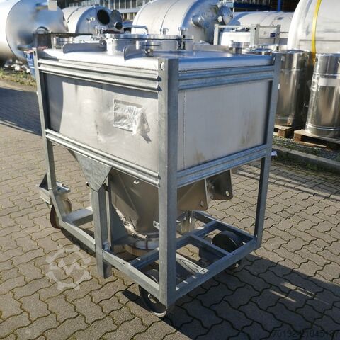 670 Liter fahrbarer Konuscontainer aus V4A Stöcklin 9782