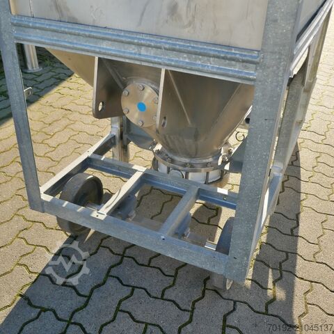 670 Liter fahrbarer Konuscontainer aus V4A Stöcklin 9782