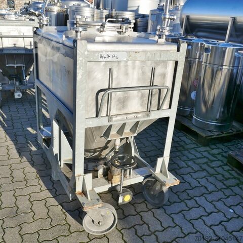 630 Liter fahrbarer Konuscontainer aus V4A Stöcklin 9780