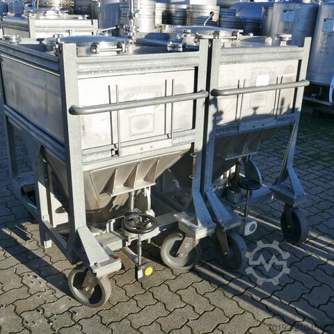 630 Liter fahrbarer Konuscontainer aus V4A Gempp & Unold AG 9779