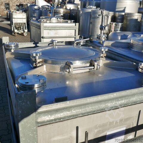 630 Liter fahrbarer Konuscontainer aus V4A Gempp & Unold AG 9779