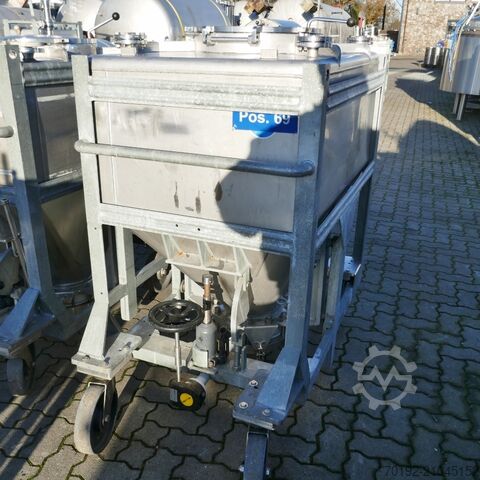 630 Liter fahrbarer Konuscontainer aus V4A Gempp & Unold AG 9779