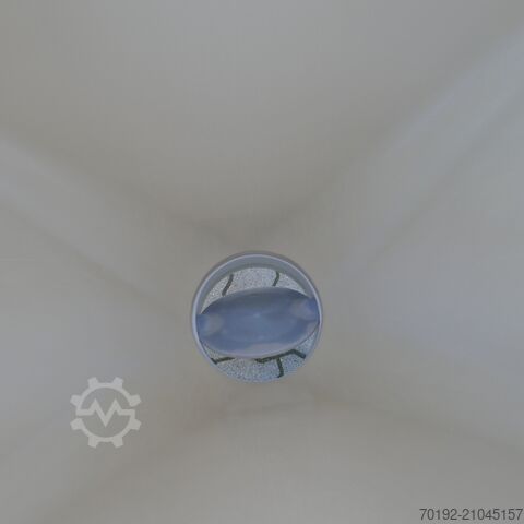 630 Liter fahrbarer Konuscontainer aus V4A mit Halar Innenbeschichtung chematec 9778