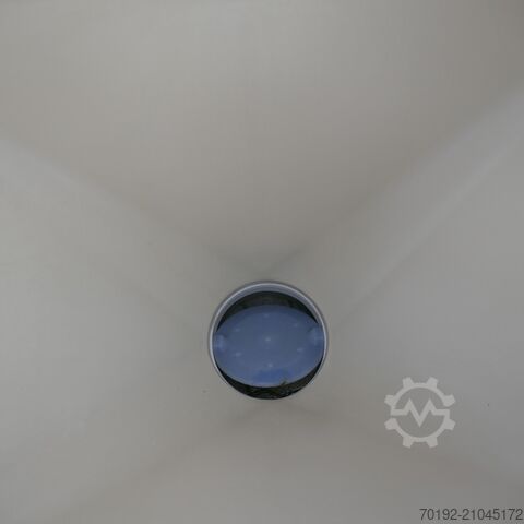 630 Liter fahrbarer Konuscontainer aus V4A mit Halar Innenbeschichtung Stöcklin 9777