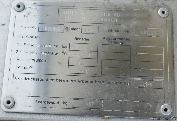 670 Liter fahrbarer Konuscontainer aus V4A Stöcklin 9775