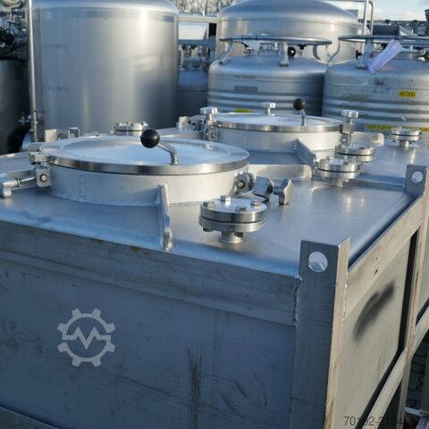 670 Liter fahrbarer Konuscontainer aus V4A Stöcklin 9775