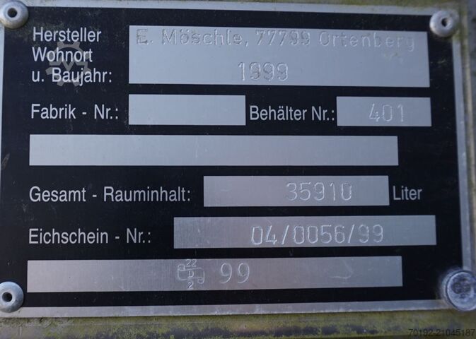 35910 liter storage tank made of V2A Möschle K0127