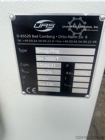 Extraction system UAS Smog-Hog SH2000/T