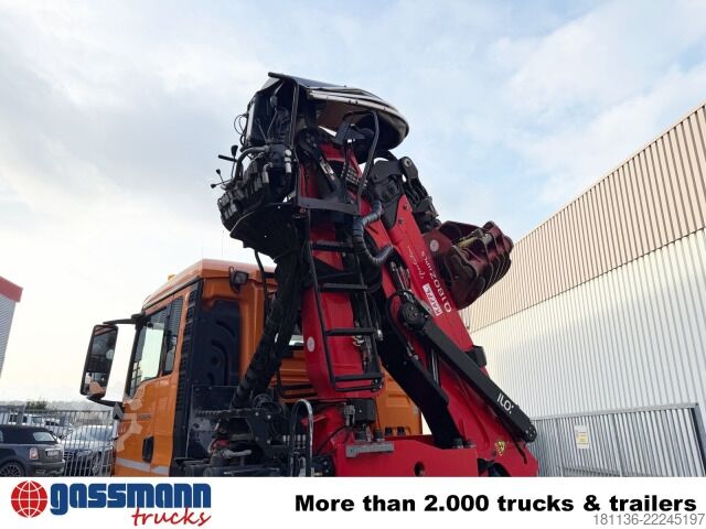 Roll-off tipper truck MAN TGS 26.400 6x2-4 BL, Kran, Motorabtrieb,