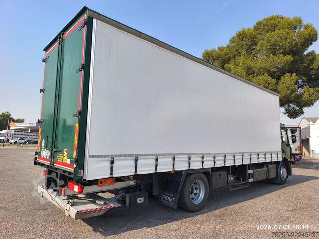 Flatbed truck with tarp RENAULT 18.280 D WIDE
