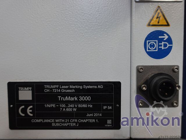 Marking laser workstation Trumpf TruMark 3000