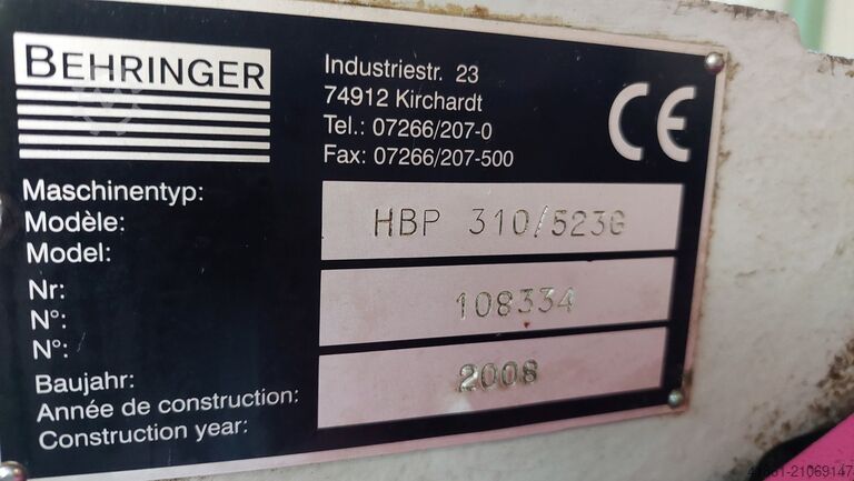 Hydr. zweisäulengef. Gehrungsbandsäge BEHRINGER HBP 310-523 G