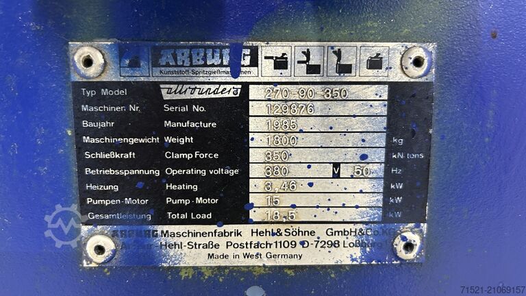 Spritzgießmaschine Arburg Allrounder 270-90-350
