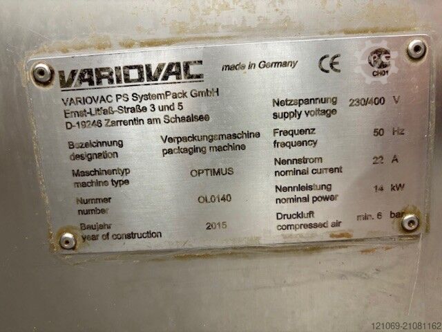 Thermoformer VARIOVAC OPTIMUS 35