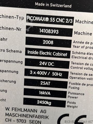 Bohr-Fräsmaschine FEHLMANN Picomax 55 CNC